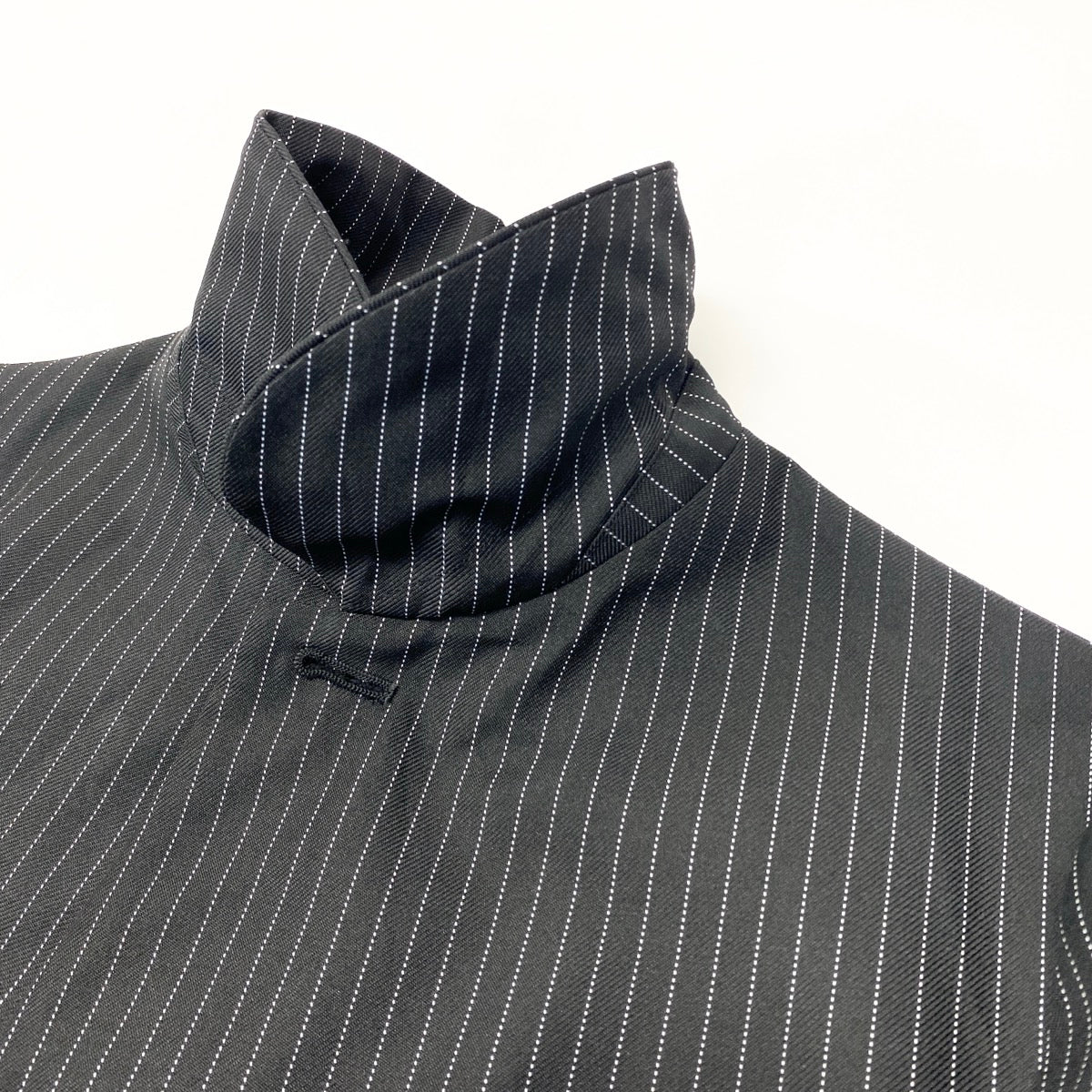 54e13 【美品】COMME des GARCONS COMME des GARCONS コムデギャルソン コムコム AD2023 シングルストライプジャケット ストライプ 4B 日本製 RM-J008 Lサイズ グレー ポリエステル100％ レディース 女性用k02i