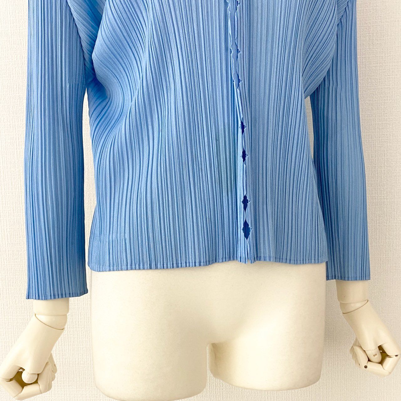 67d12-5 PLEATS PLEASE ISSEY MIYAKE プリーツプリーズ イッセイミヤケ 日本製 PP51-JK693 プリーツ 長袖カットソー ロングスリーブ トップス 3 ブルー MADE IN JAPAN