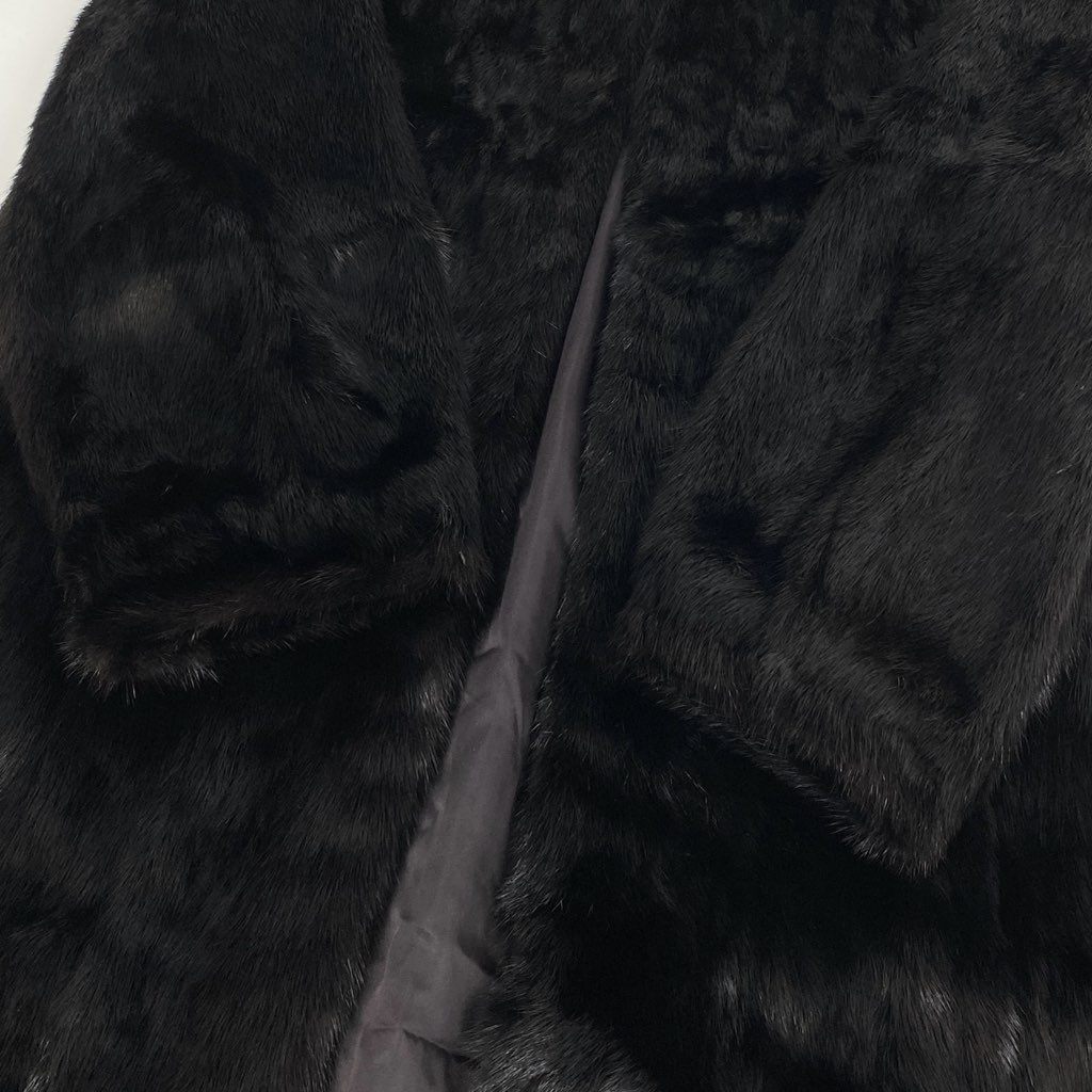 10L15 ダークミンク 丈115cm 超ロングコート サイズ9号 ブラック 本毛皮 MINK FUR リアルファー 毛質◎t18r