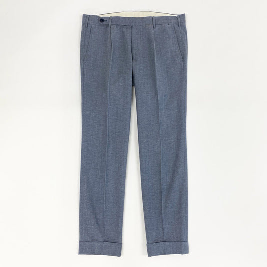 28f14 Rota PANTALONI DI SARTORIA ボトム メンズパンツ コットンウール イタリア製 カジュアル テーパード メンズ 男性用 48 ブルー