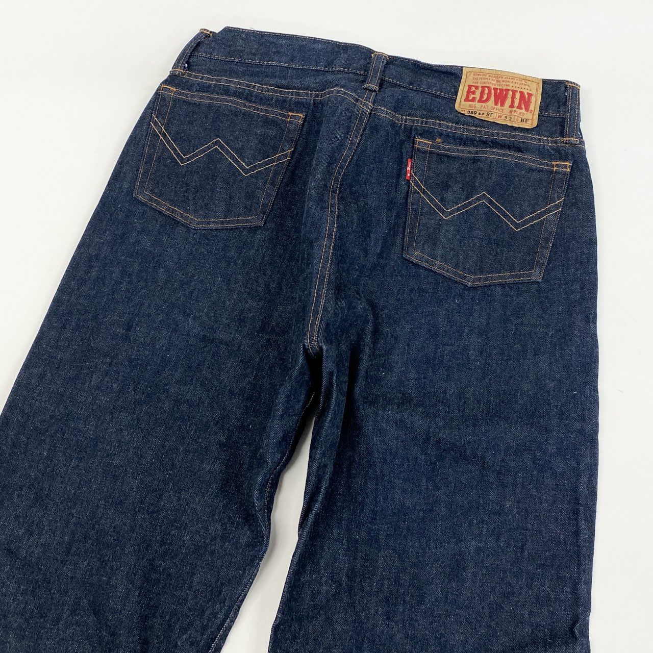 15h29 《美品》EDWIN エドウィン ストレートパンツ デニム ジーンズ ボトム パンツ コットン  EBF100 32サイズ インディゴ メンズ 男性用u02t