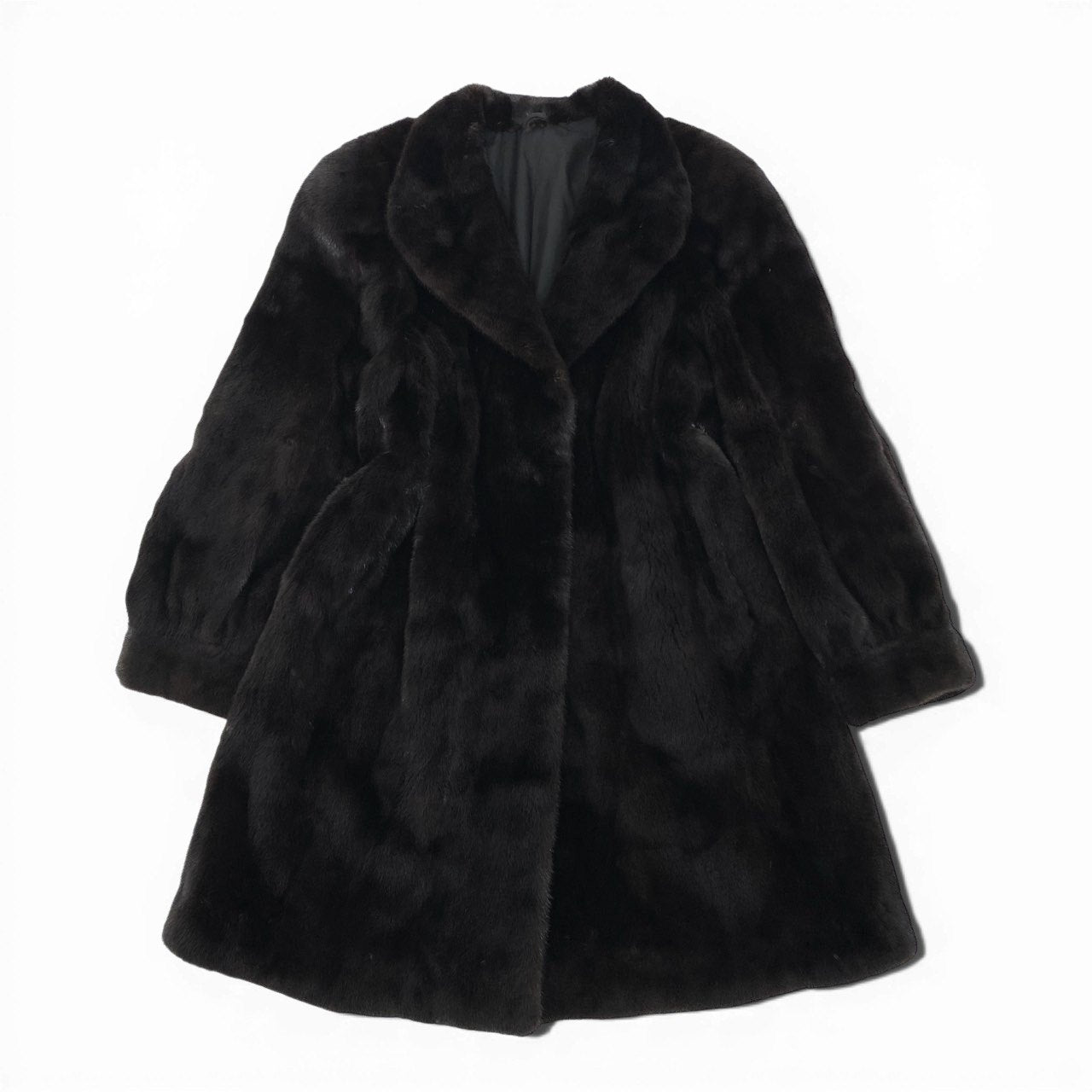 81a14 BLACKGLAMA ブラックグラマ デミバフミンク ミンクコート ロングコート 毛皮コート F ダークブラウン ミンクファー 身幅ゆったり 毛並み綺麗t18r