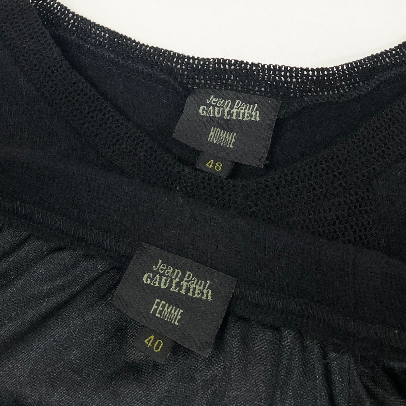 31h29 Jean paul gaultier ジャンポールゴルチエ スカートセットアップ ニットセットアップ 上下セット 長袖ニット タイトスカート 上48下40 ブラック レディース 女性用u02t
