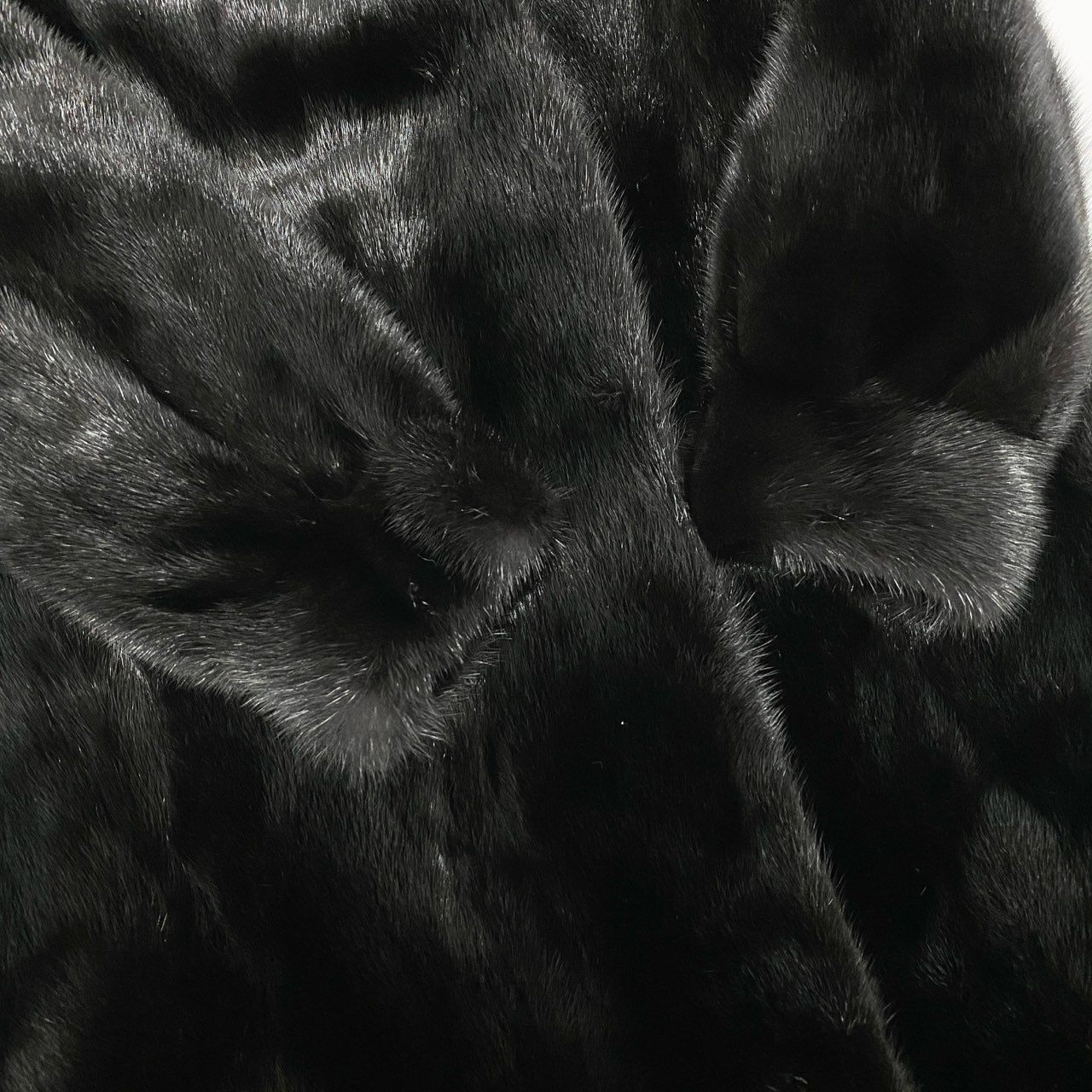 86L5 ブラックミンク ロングコート サイズ13号 Black 最高級本毛皮 MINK FUR COAT タグ付 艶◎ 毛並み◎t18r