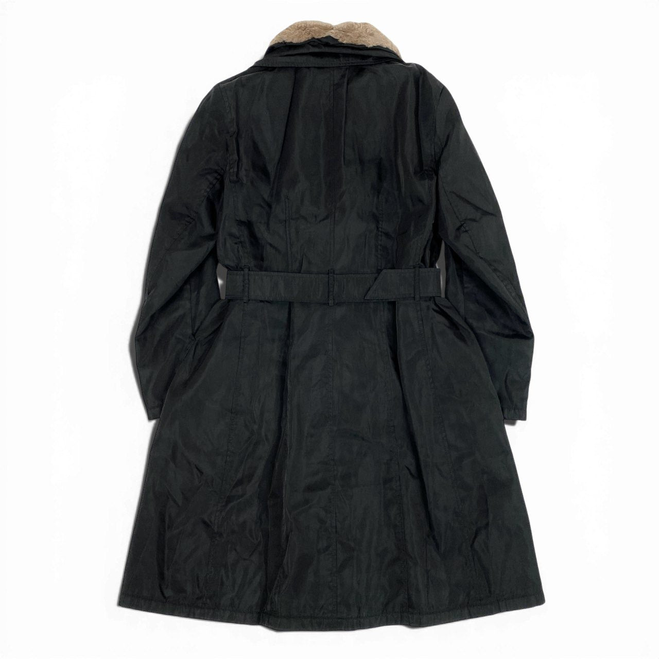 1L27 Vintage Prada ヴィンテージ プラダ Shearling Color シアリングカラー Pocono Trench Coat トレンチコート M レディース 女性用k02i