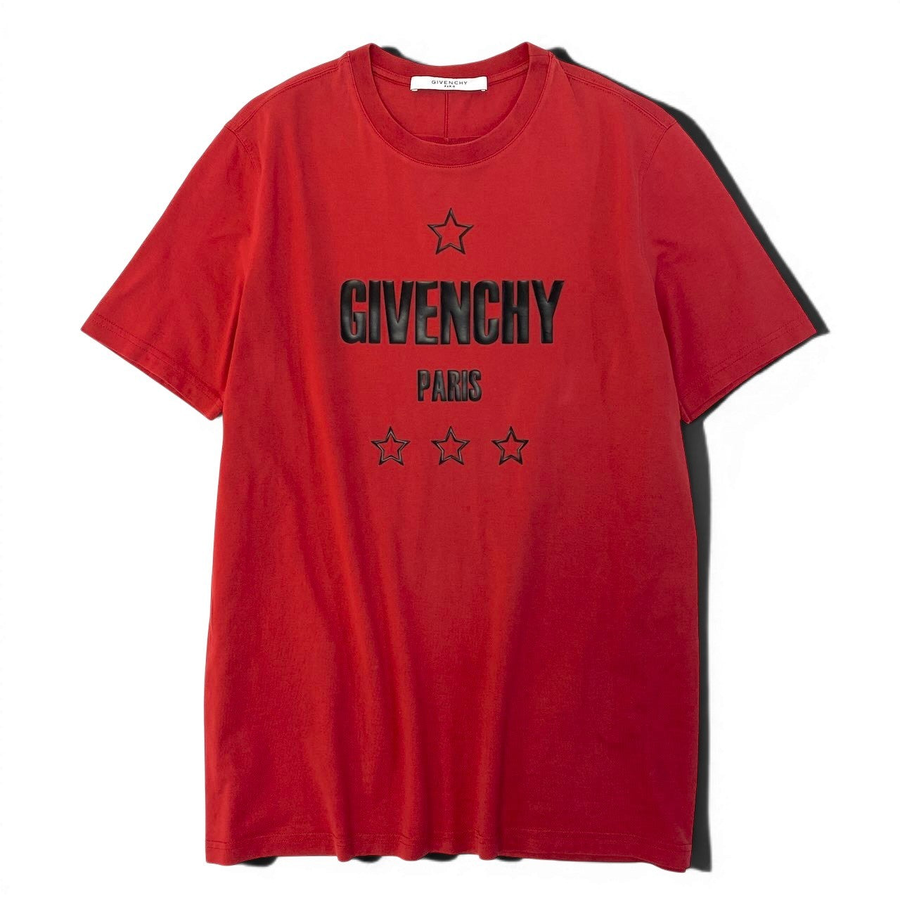d15 《限定品》 GIVENCHY ジバンシー ラバ―スターデザイン ロゴTシャツ XS / M相当 レッド 阪急うめだ本店限定t18r