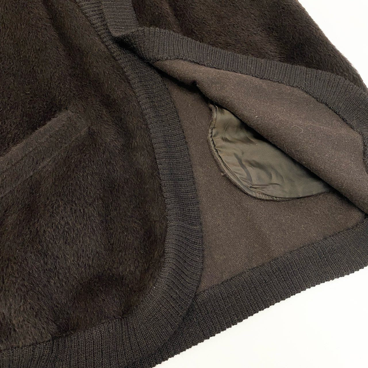 9a19 AGNONA アニオナ MARTORA アルパカウール ベスト サイズ44 ブラウン ALPACA イタリア製t18r