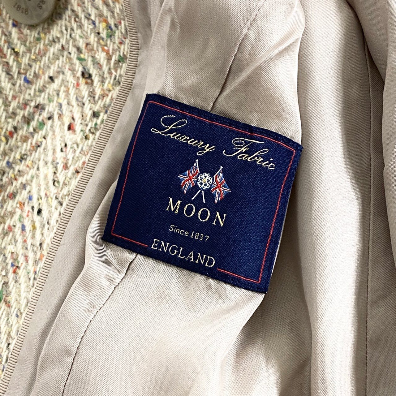 84h27 Brooks Brothers ブルックスブラザーズ ロングコート ツイードコート ベルテッドコート サイズ2 アイボリー レディース