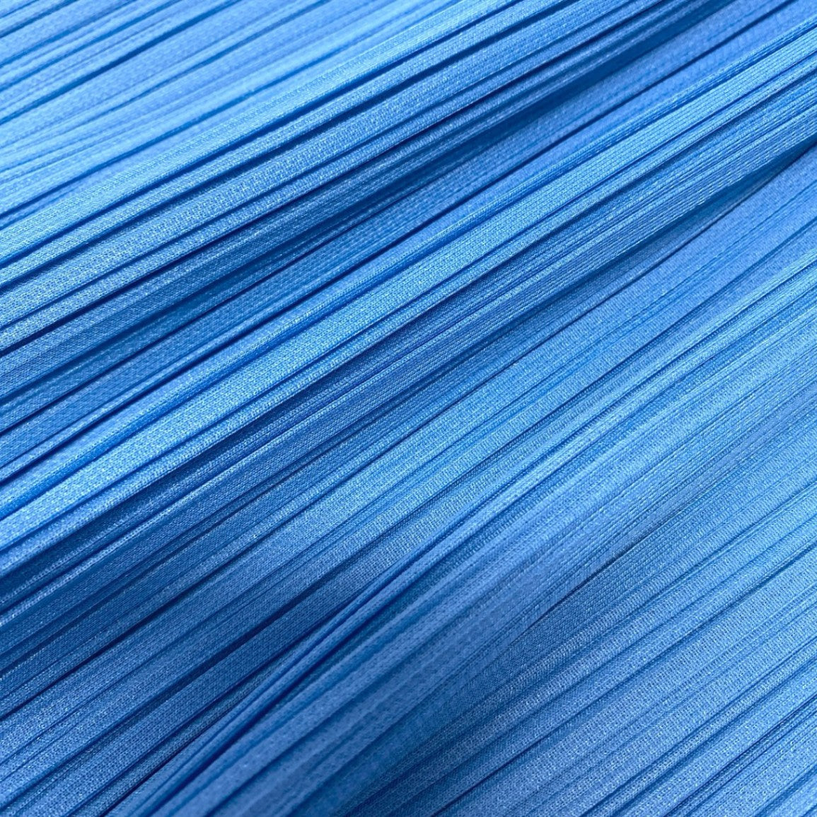 78b5【美品】PLEATS PLEASE プリーツプリーズ ハイネックプリーツカットソー ロングスリーブカットソー トップス PP11-JK761 3サイズ ブルー ポリエステル100％ レディース 女性用u02t