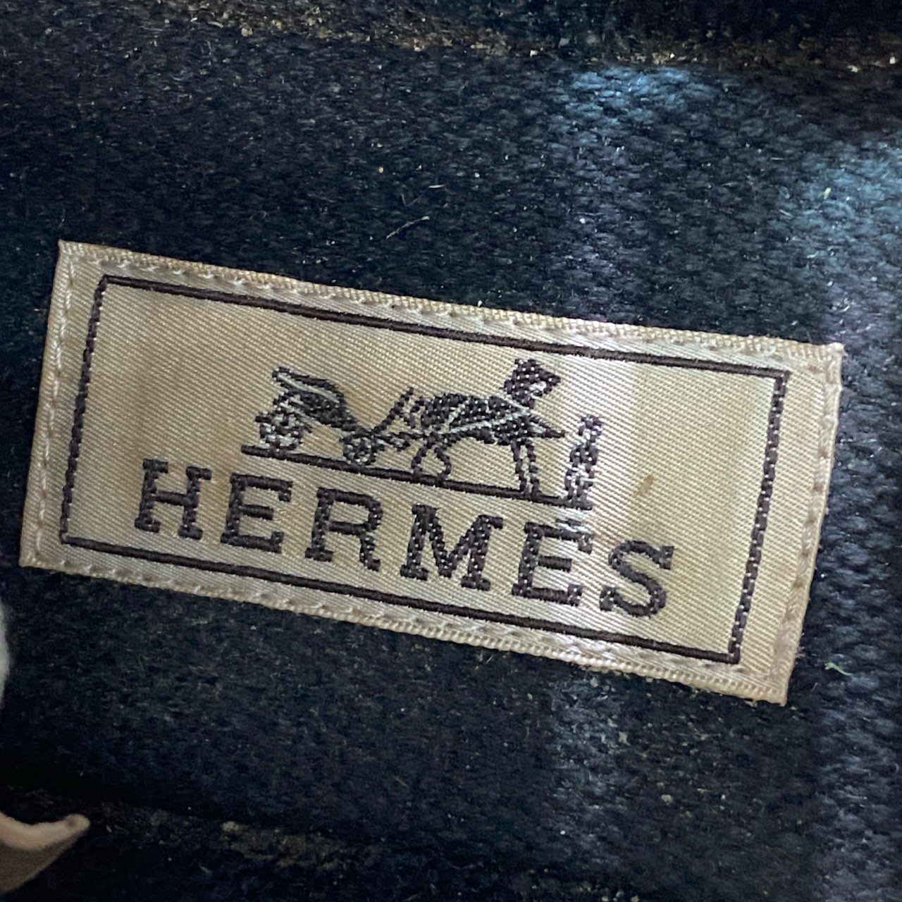 2j10 HERMES エルメス エスパドリーユ キャンバスチャッカブーツ 38 ネイビー シューズ スペイン製 ヴィンテージ