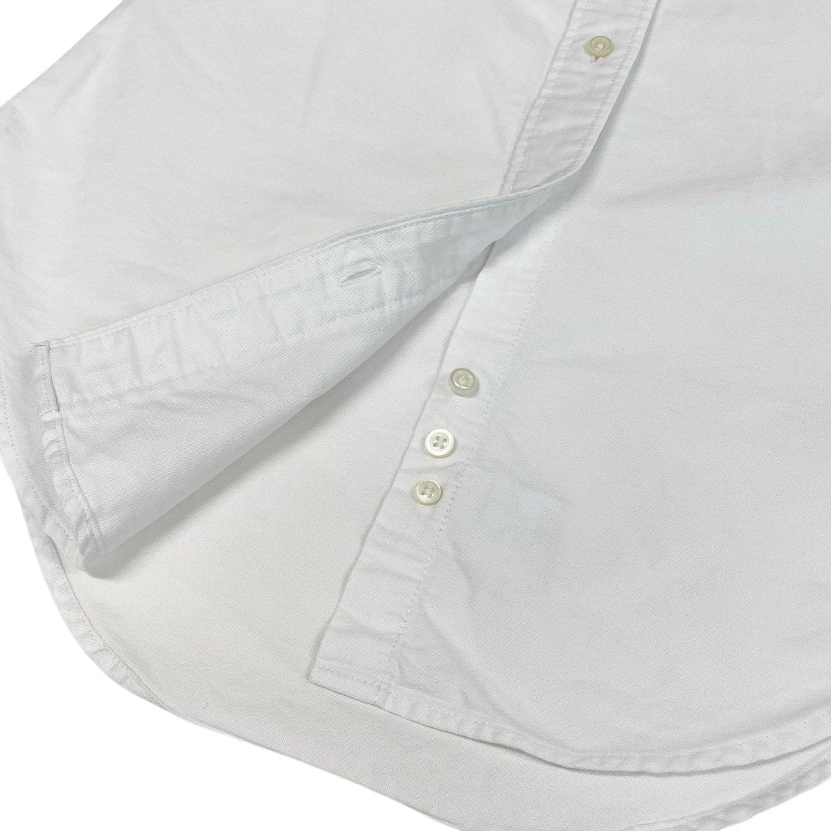 Eg19 THOM BROWNE. トムブラウン ノースリーブ チュニックシャツ サイズ36 ホワイト コットン100％ レディースu02t
