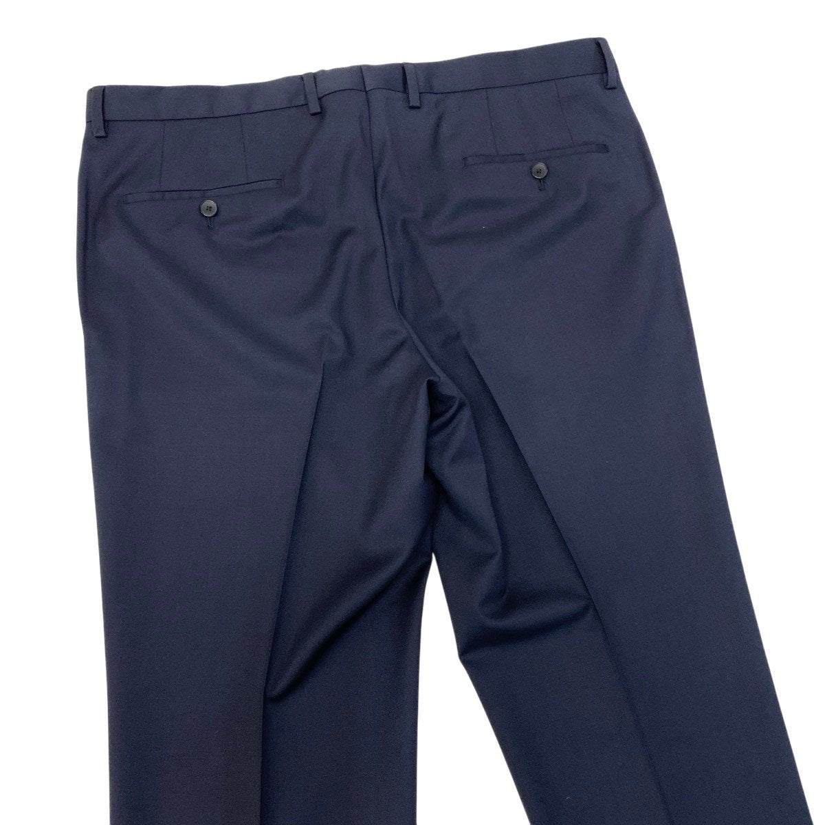 84f18 HUGO BOSS ヒューゴボス 3ピース スーツ GUABELLO Super120 サイズ52/54 ネイビー フォーマル ビジネス セットアップt18r
