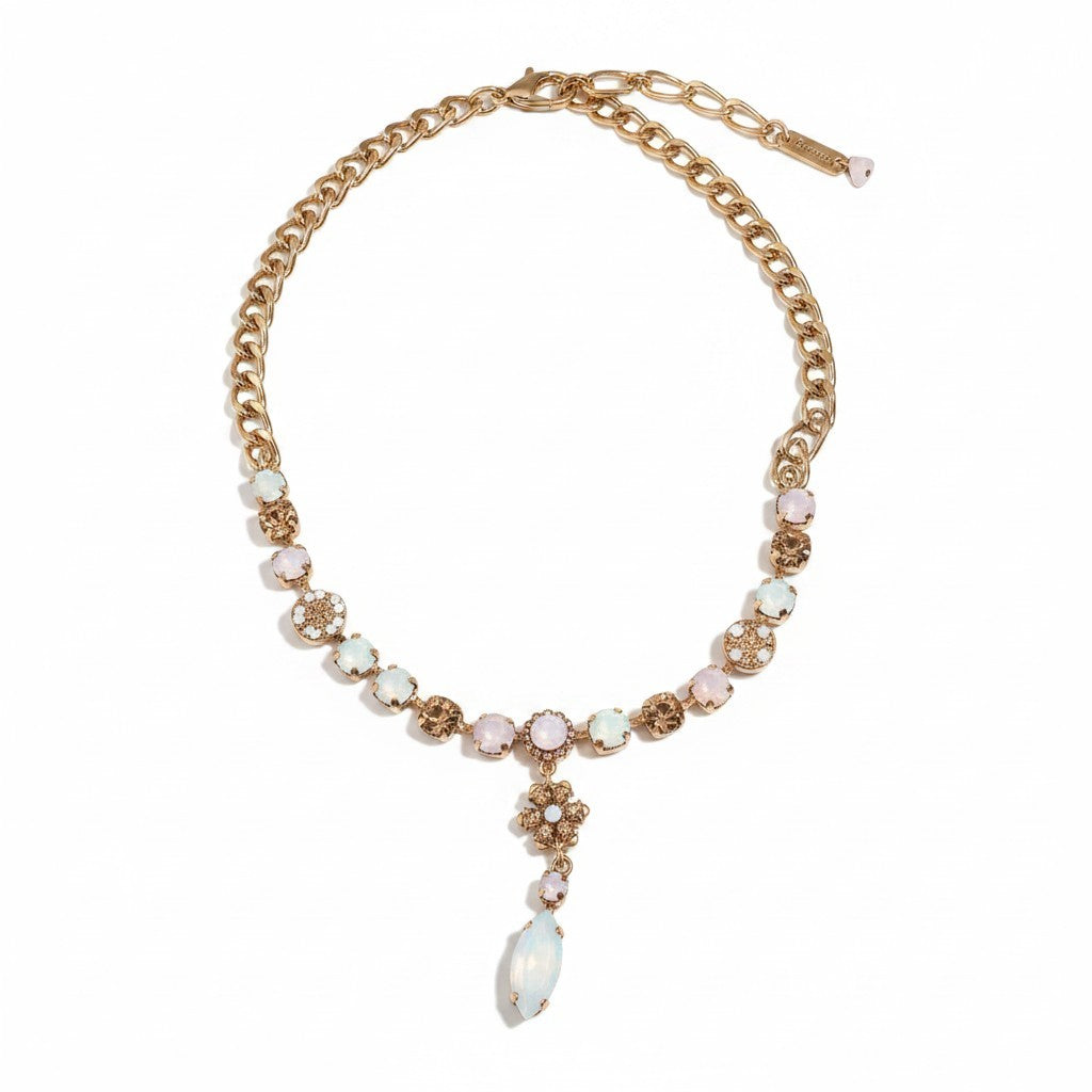 h11 12 《美品》 Mariana マリアナ 天然石 × クリスタル ビジュー ピンク ホワイト アクセサリー ジュエリー アンティークt18r