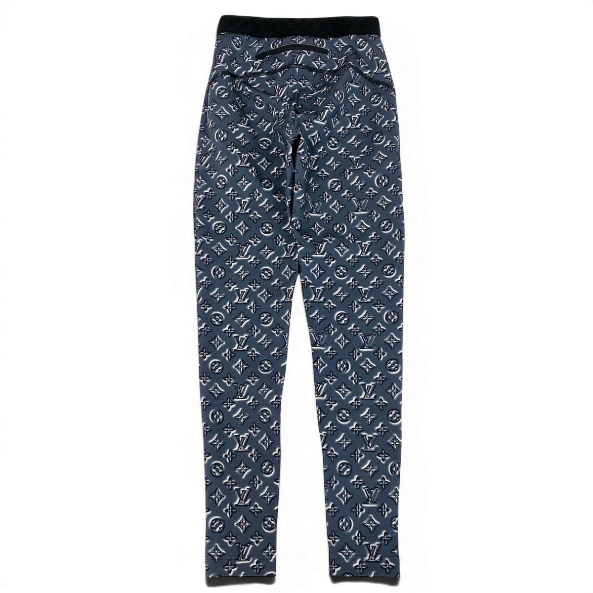 Ig23 【美品】LOUIS VUITON テクニカル モノグラム レギンス パンツ イタリア製 34サイズ グレー系 レディース 女性用ta2