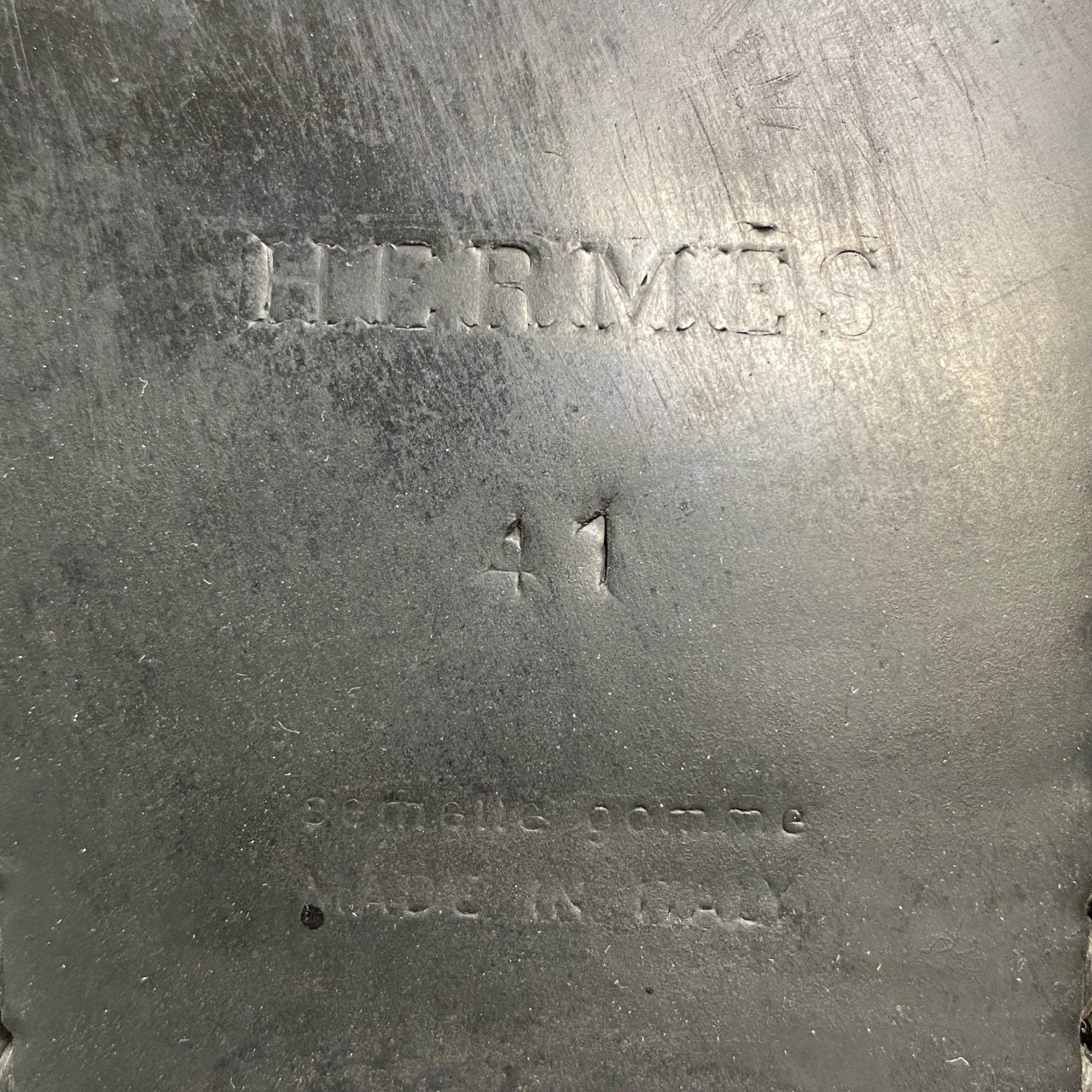 2L15 HERMES エルメス スウェード レザー シューズ ローファー 靴 イタリア製 41サイズ ブラウン メンズk02i