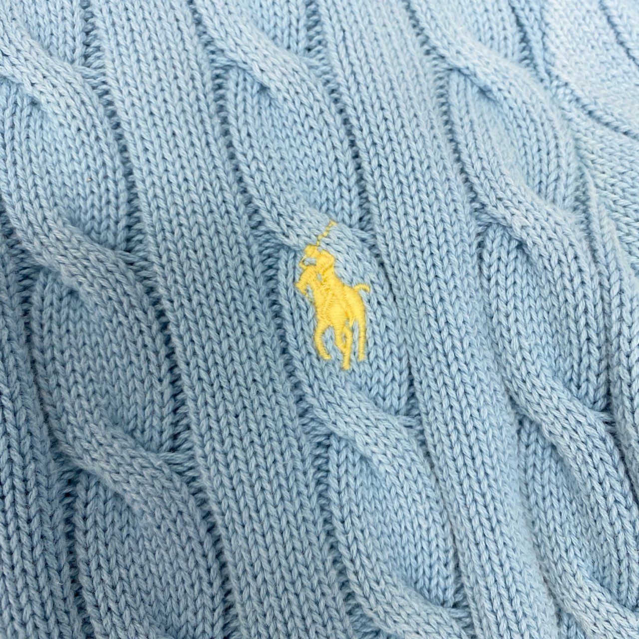 5c5 Polo by Ralph Lauren ポロバイラルフローレン ヴィンテージ加工 半袖ニット ポロシャツ トップス M ライトブルー コットン レディースu02t