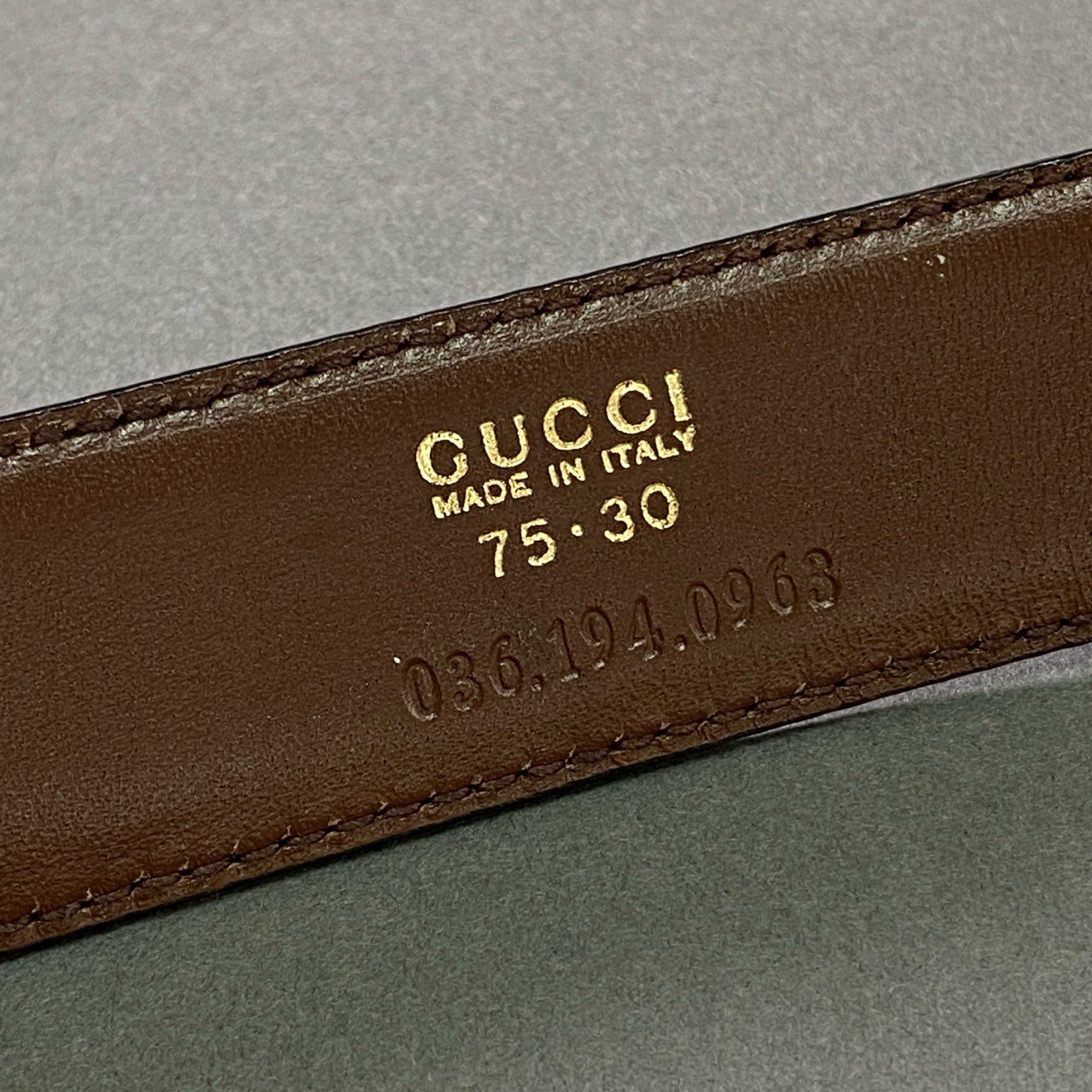 a17 GUCCI グッチ ピンバックル レザーベルト 75 30 ブラック ブラウン Leather イタリア製 ビジネス フォーマル オフィス