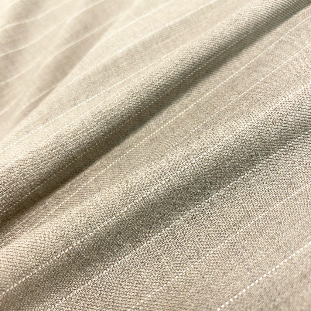 54l28 GIORGIO ARMANI ジョルジオアルマーニ スーツセットアップ テーラードジャケット スラックスパンツ ストライプ イタリア製 50サイズ ベージュ メンズ 男性用o07t