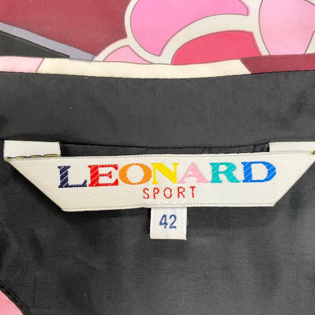 72e15 LEONARD レオナール ナイロンベスト ハイネックベスト トップス 0521581 42サイズ ブラック ナイロン100％ レディース 女性用k02i