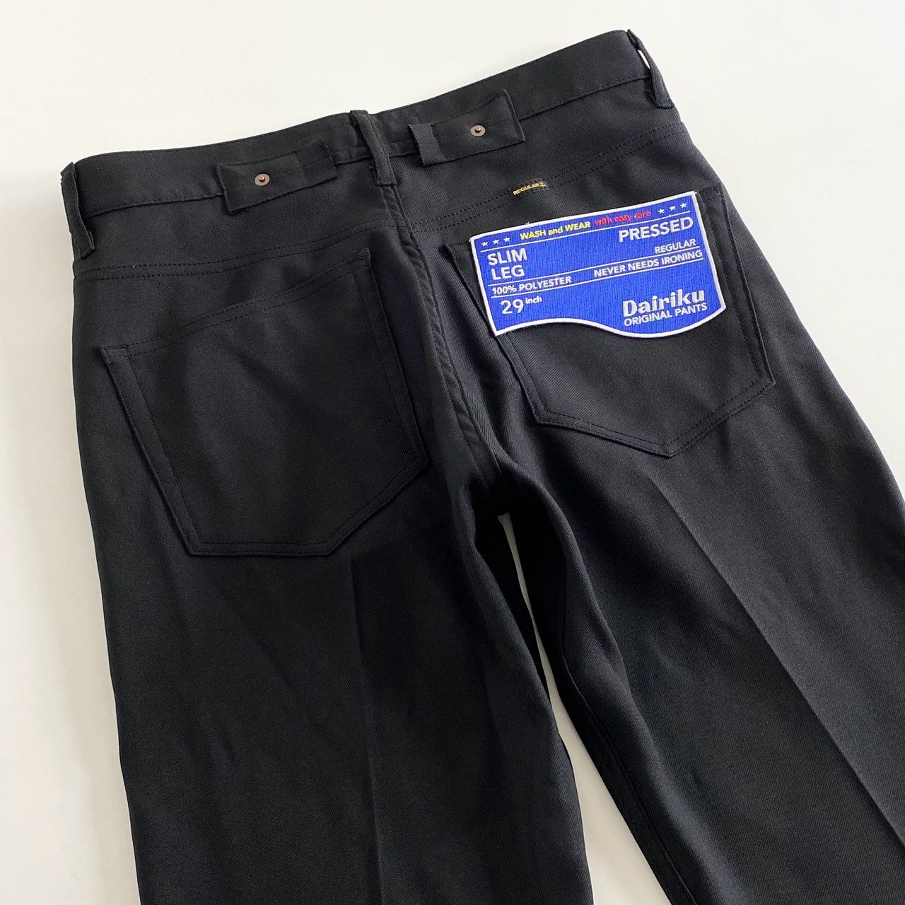 67i5 DAIRIKU ダイリク Flasher Pressed Pants センタープレス パンツ ボトムス 21SS B-9 29 ブラック 日本製