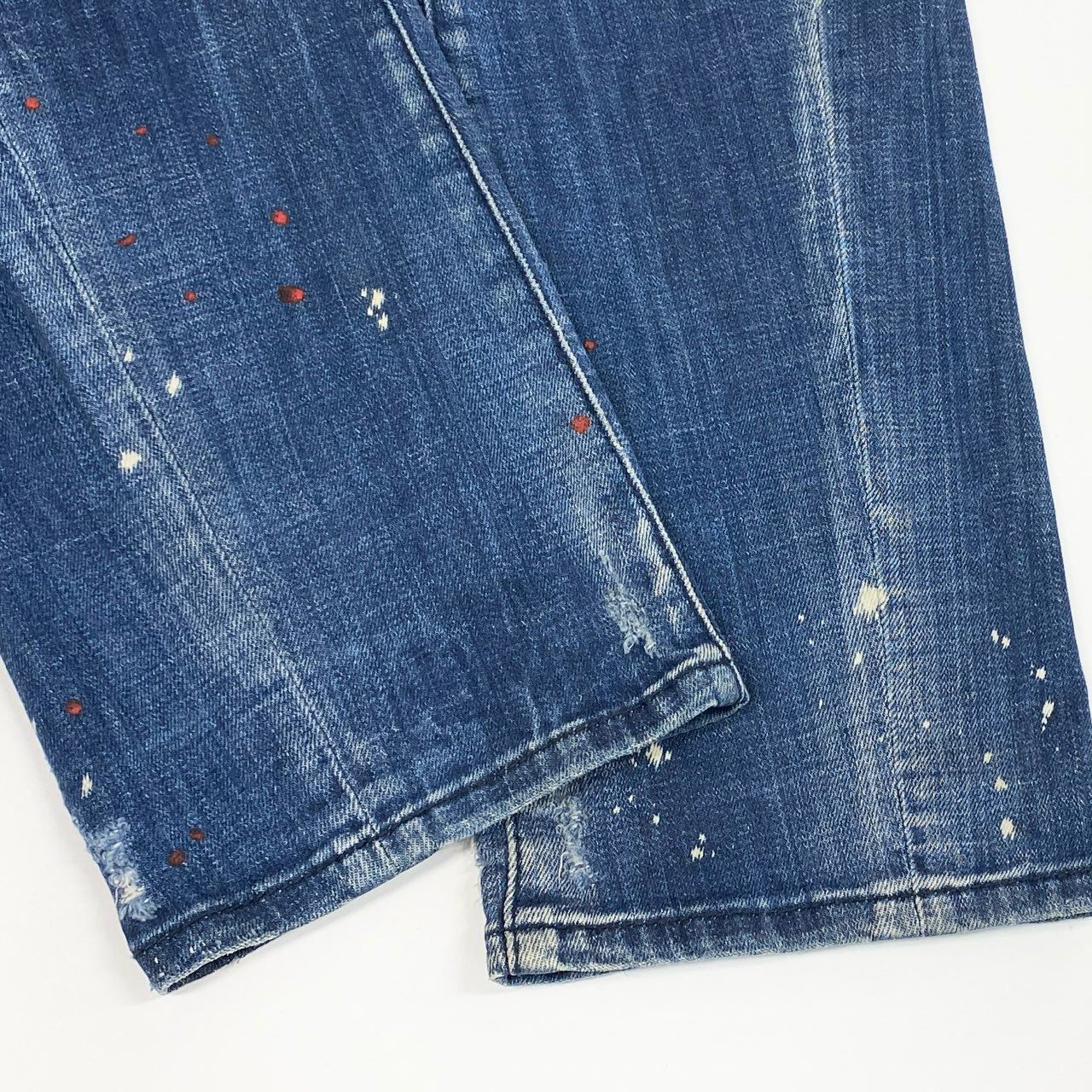 12i26 DSQUARED2 ディースクエアード Tidy Biker Jean ダメージ加工デニムパンツ ジーパン S74LB0424 サイズ50 ブルー メンズu02t