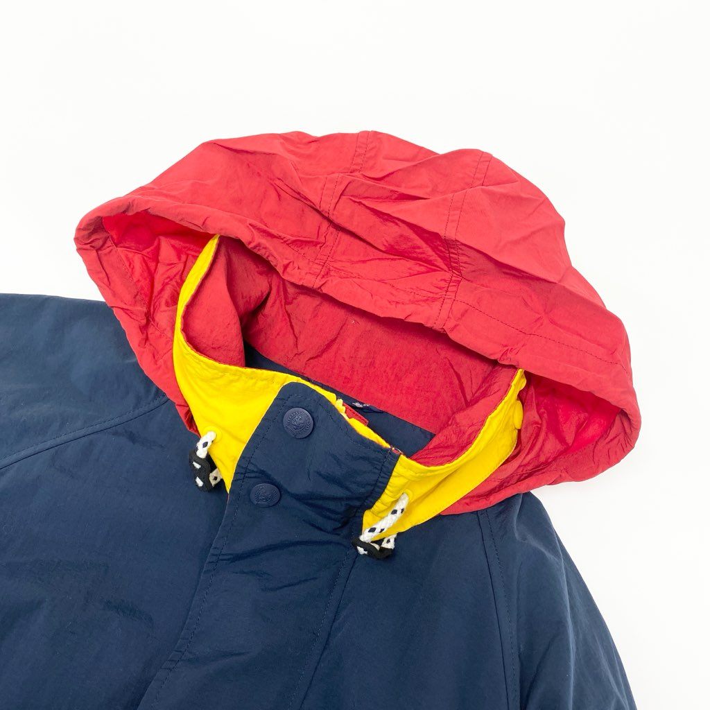 66a12 TOMMY HILFIGER トミーヒルフィガー ナイロンジャケット セーリングジャケット ブルゾン メンズ 紳士服 84960310 L ネイビー レッド イエローu02t
