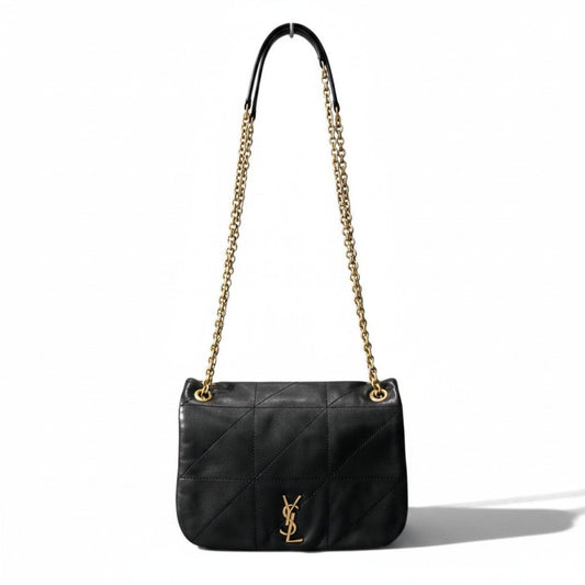 h21 SAINT LAURENT サンローラン YSL ジェイミー  チェーンミニショルダーバッグ YSL Jamie Chain Mini Shoulder Bag Black Leathert18r