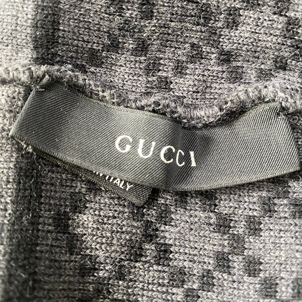 g1 GUCCI グッチ GG柄 ニットキャップ ニット帽 帽子 ウールニット イタリア製 ユニセックス 男女兼用 ブラック ウール100％