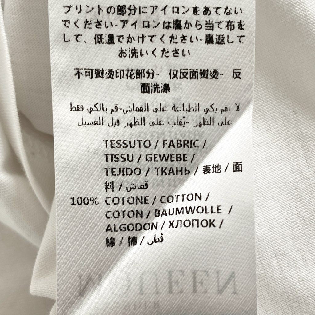 12e23 イタリア製 Alexander McQueen アレキサンダーマックイーン 長袖Tシャツ カットソー ロングスリーブ スカルプリント 507960 Lサイズ ホワイト コットン