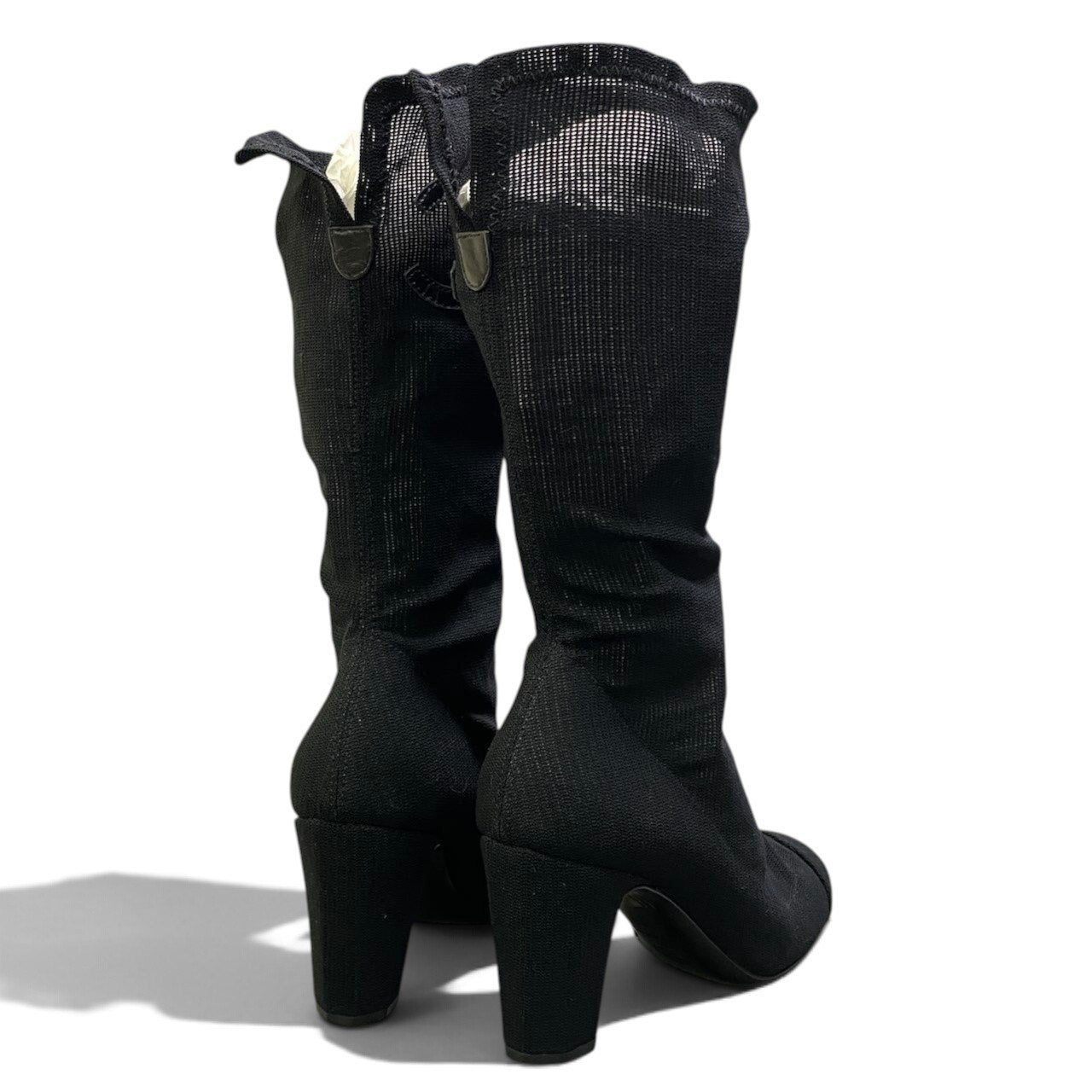 i1 CHANEL シャネル メッシュ パンプス ココマーク サイズ36 ブラック レディースk02i
