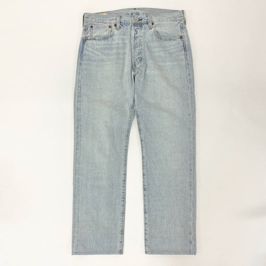 54h27 Levi's リーバイス 501 ボタンフライ ストレート デニムパンツ ボトムス ジーンズ セルビッジデニム 赤耳  アイスウォッシュ 00501-3398 W33 L32 ブルー コットンo07t