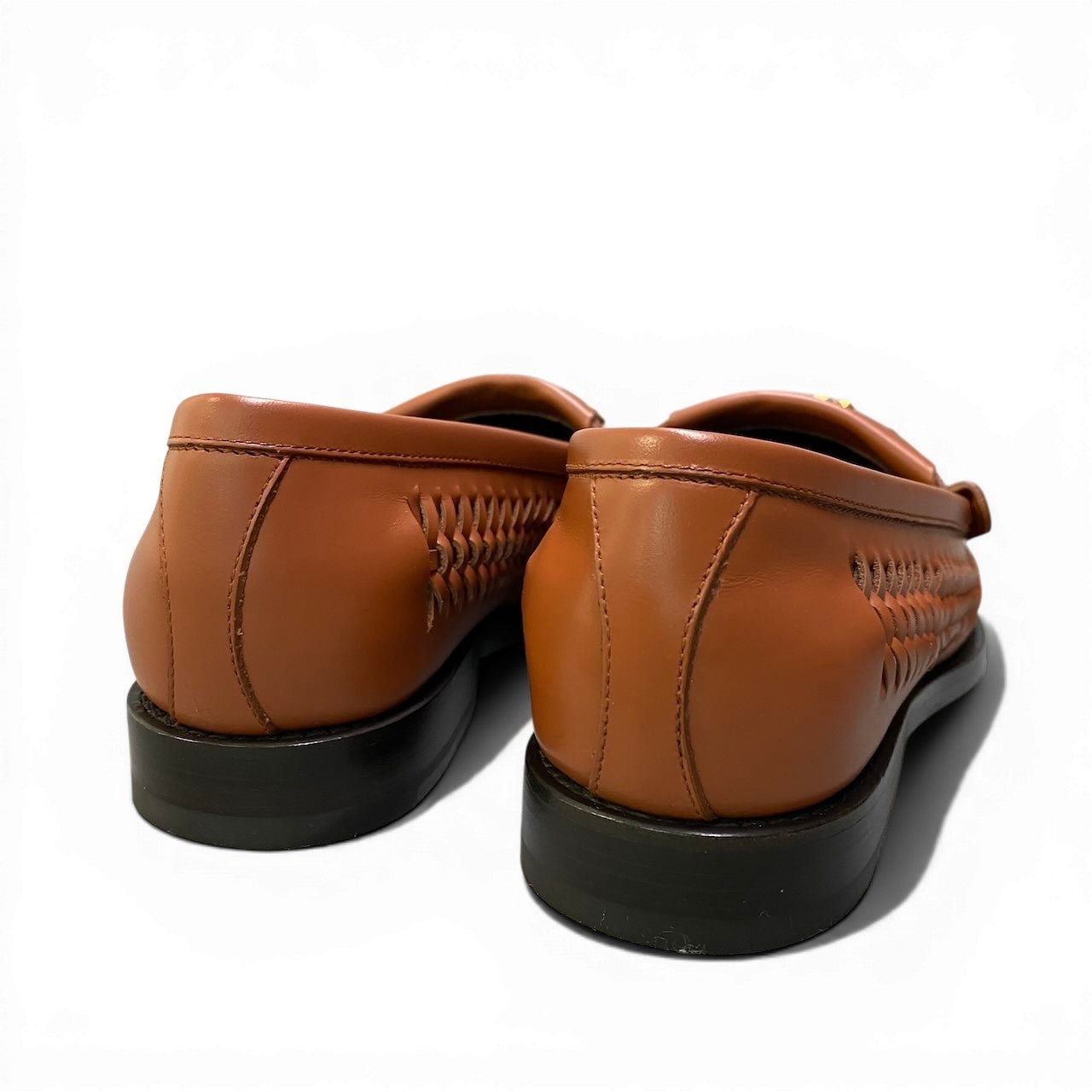Ad2 CELINE セリーヌ LUCO BRAIDED LOAFER ルコ ローファー トリオンフ サイズ38 ブラウン レディース 革靴k02i