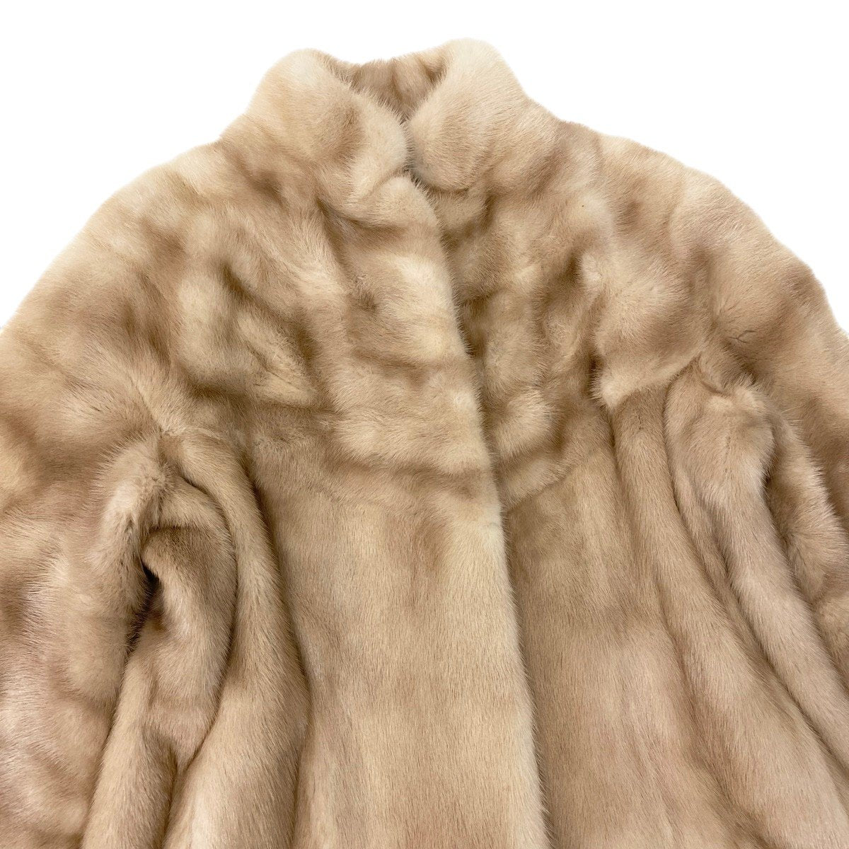 2h8 袖段 パステルミンク ファーコート サイズ11 茶系 本毛皮 Pastel Mink Fur Coatt18r