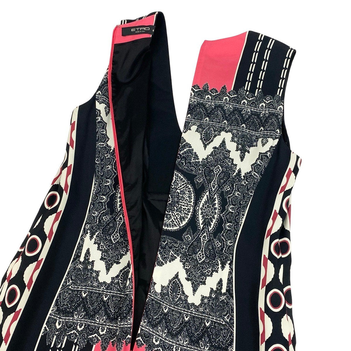 h17 【美品】ETRO エトロ ノースリーブロングドレスワンピース 44サイズ レーヨン100％ レディース 女性用k02i