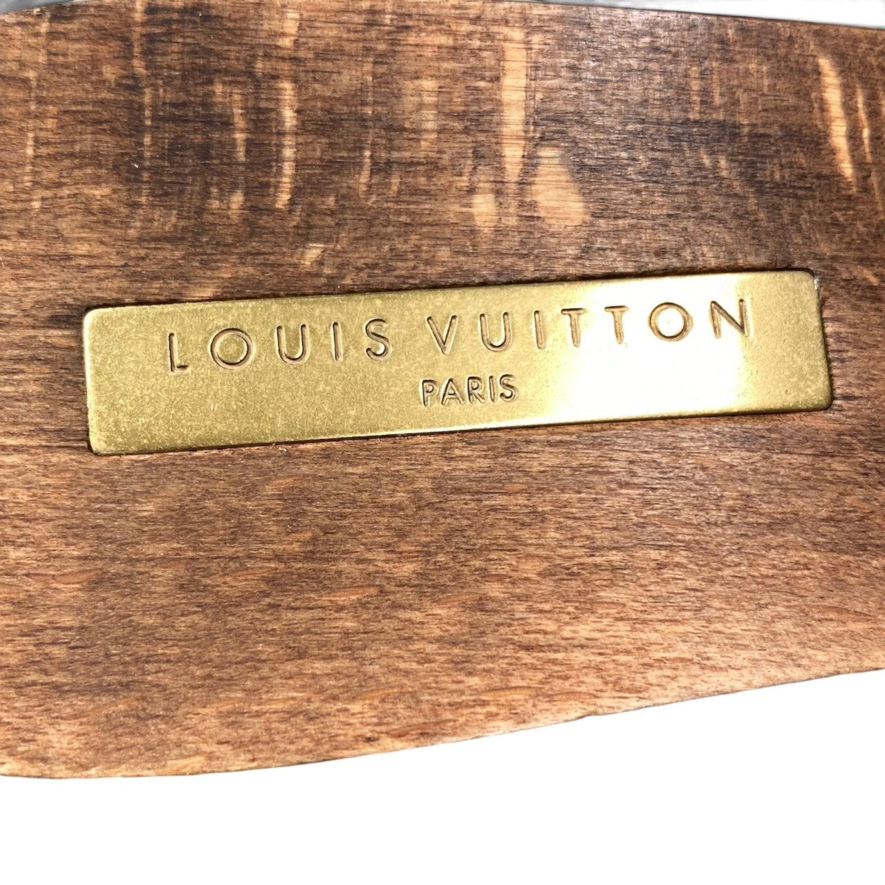h20 LOUIS VUITTON モノグラムミニ ビジューウッドサンダル 36 1/2サイズ レディース 女性用k02i