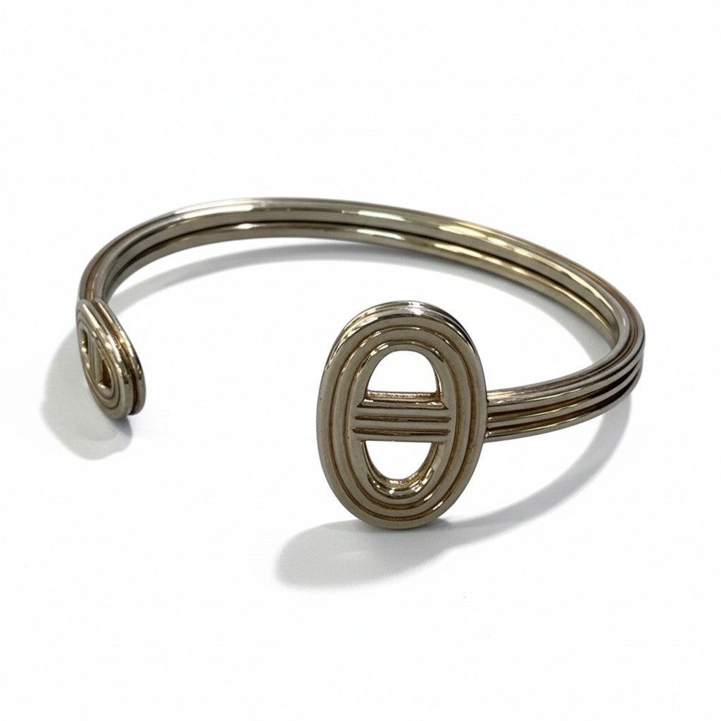 b16 《美品》 HERMES エルメス シェーヌダンクル24 ブレスレット アクセサリー シルバー Ag925 レディース 女性用 フランス製ta1