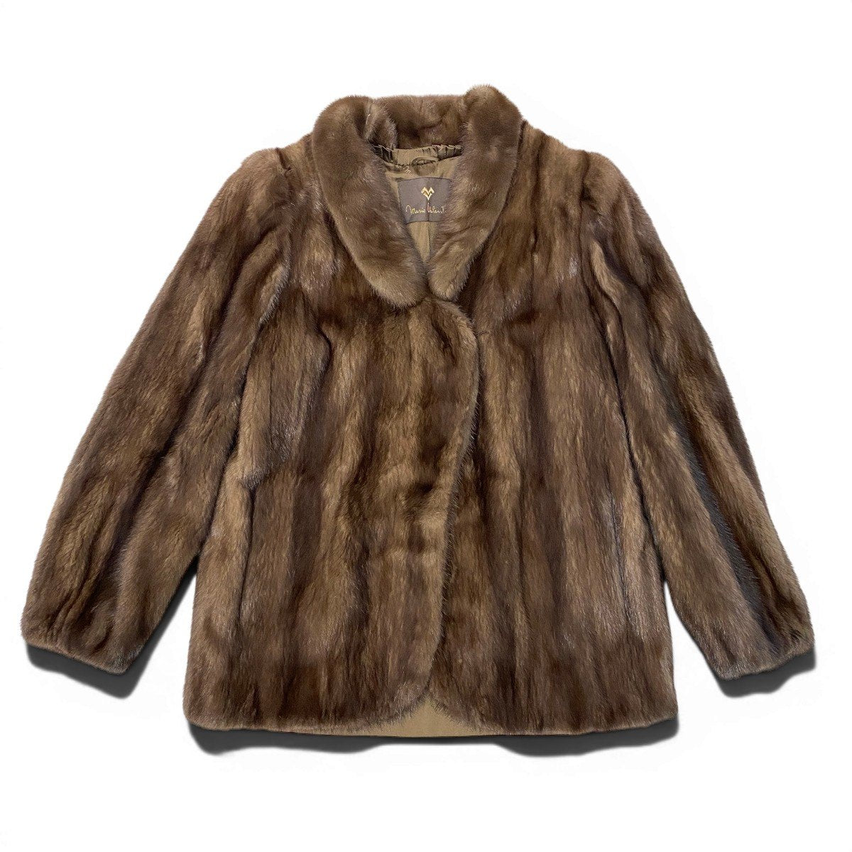 55g14 mario valentino マリオ ヴァレンティノ パステルミンク ミンクコート セミロング デザインコート F ライトブラウン ミンクファー Mink Fur Coatu02t