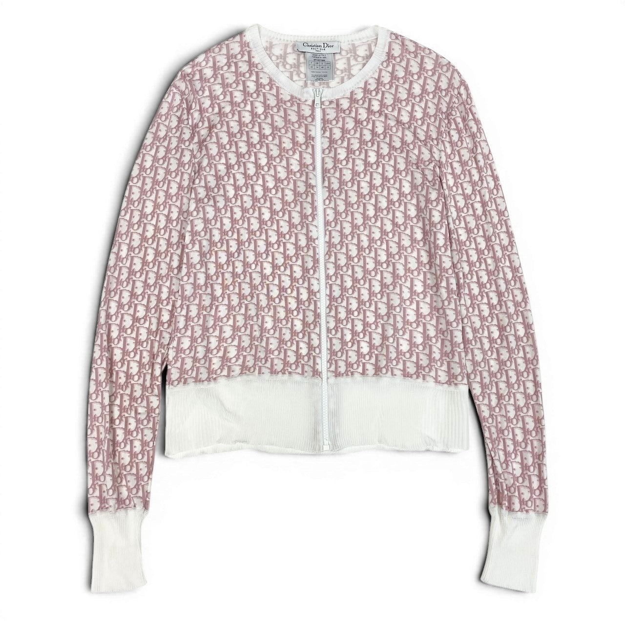 e7 Christian Dior クリスチャンディオール トロッター ジップアップジャケット  4P13077000 42 ピンク レーヨンu02t