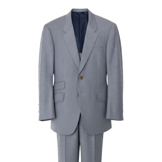 45j15 Paul Smith COLLECTION ポールスミスコレクション セットアップ シングルスーツ ストライプ柄 2B グレー ウール100％ メンズ 紳士服o07t