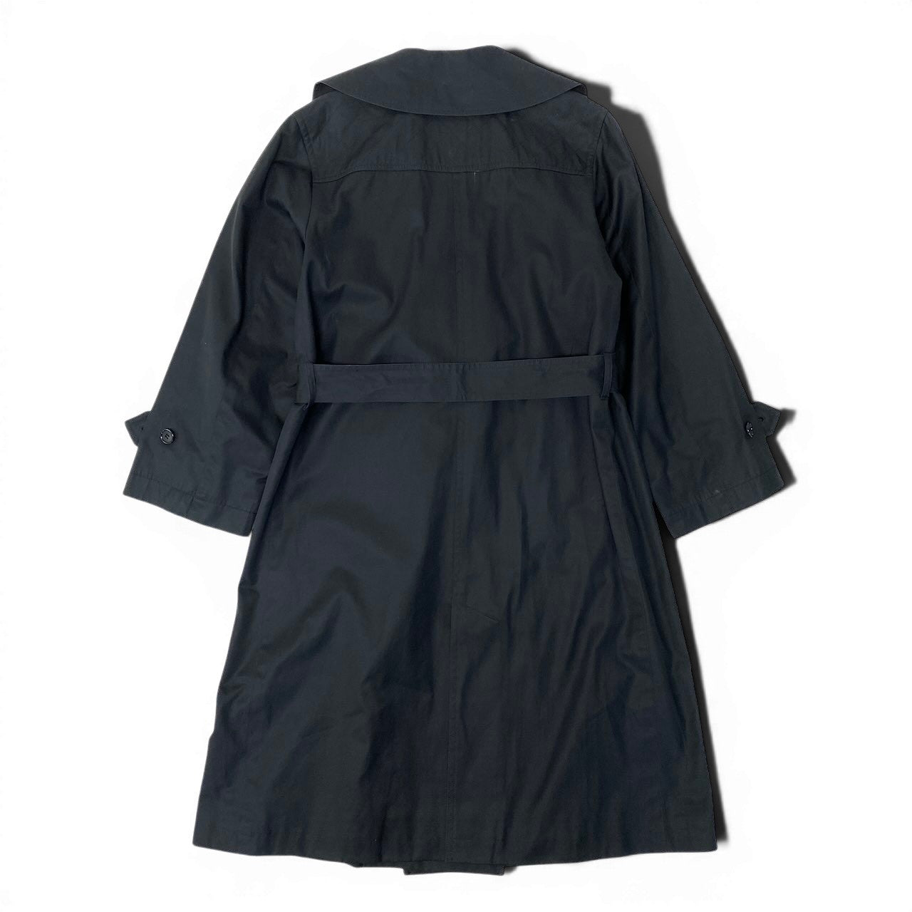 91g27 YVES SAINT LAURENT イヴサンローラン トレンチコート ロングコート ブラック レディース 女性用o07t