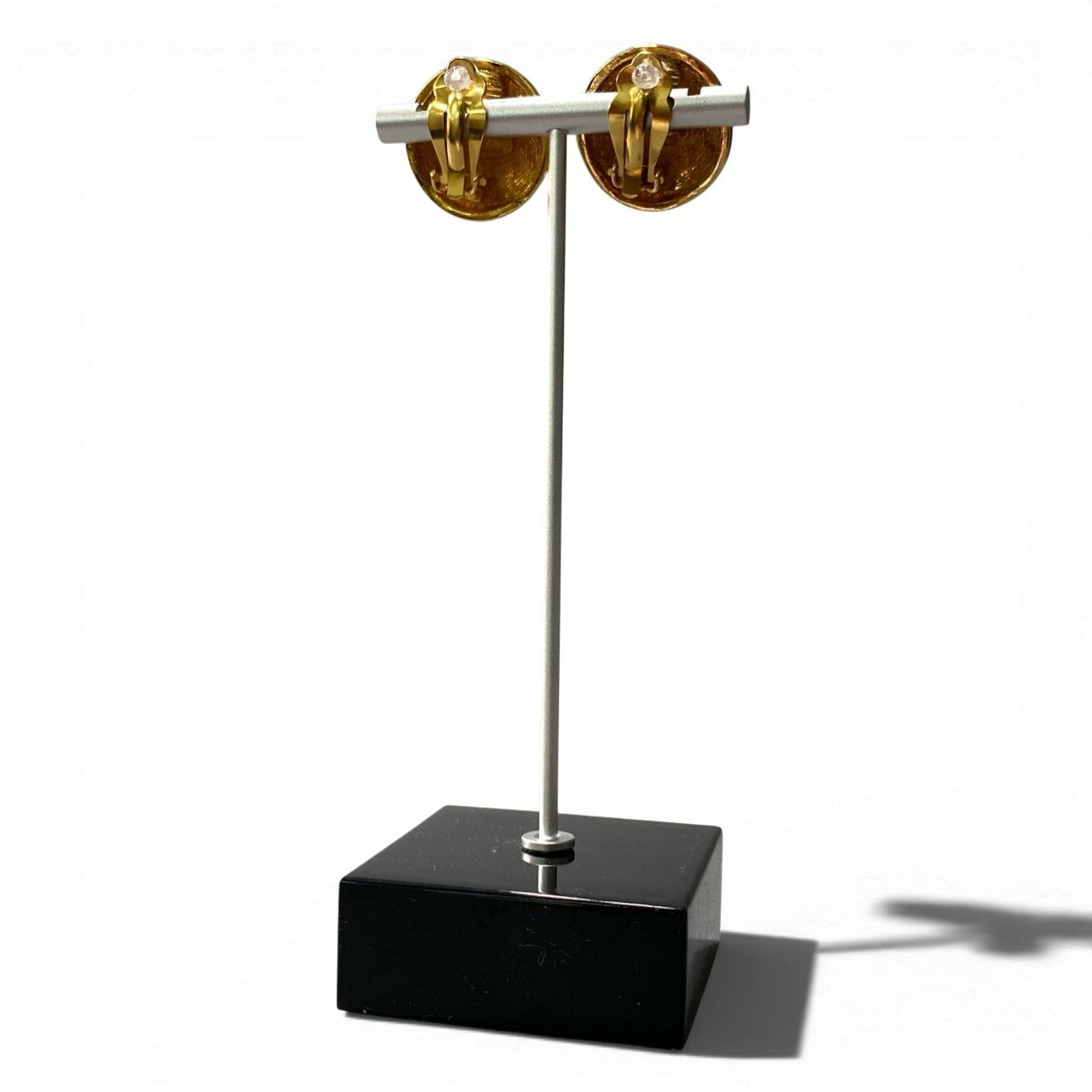 b5〇 Vintage Chanel Matelasse Coco Mark earring ta1