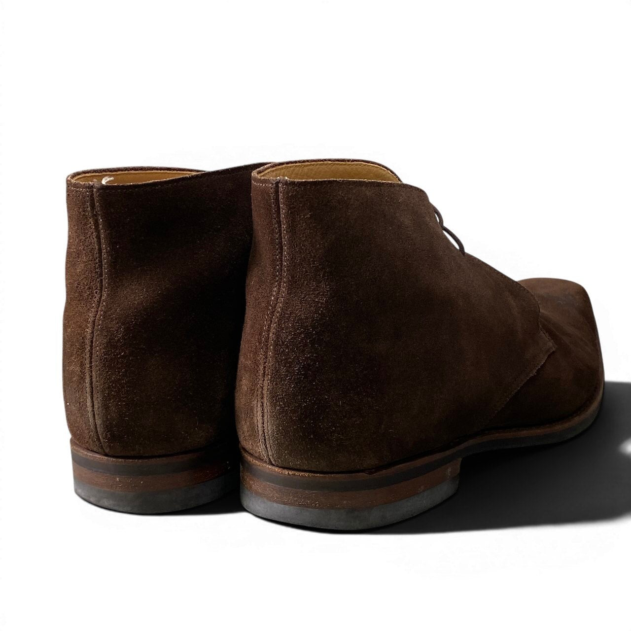 2f10 CROCKETT & JONES クロケットアンドジョーンズ TETBURY テットベリー チャッカブーツ スウェードレザー シューズ サイズ9 ブラウン メンズ 紳士靴u02t