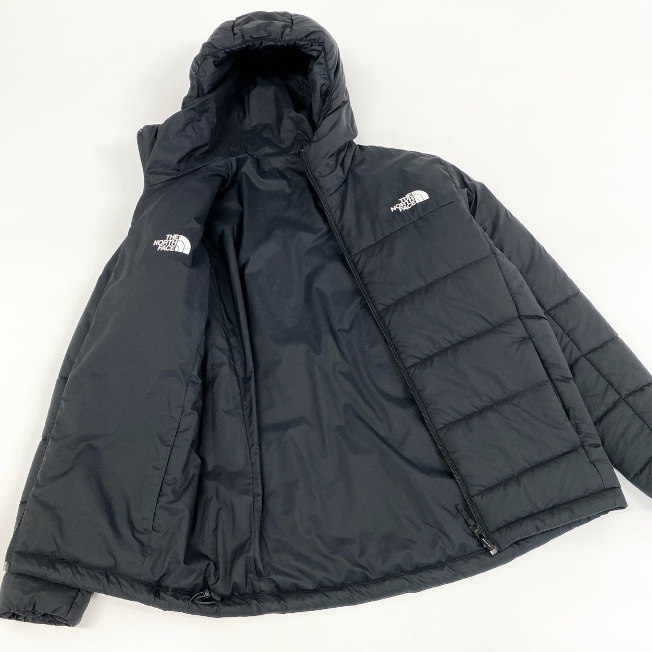 29g28 THE NORTH FACE ザノースフェイス Reversible Anytime Insulated Hoodie リバーシブル エニタイムジャケット NY82180 Sサイズ ブラック ナイロン メンズ