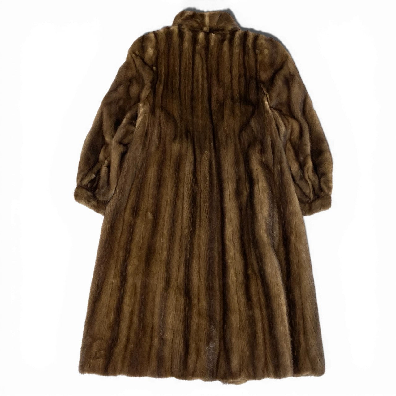 16a21 銀サガ デミバフミンク 丈約110cm 超ロングコート サイズ11 茶系 最高級本毛皮 Mink Fur Super Long Coatt18r