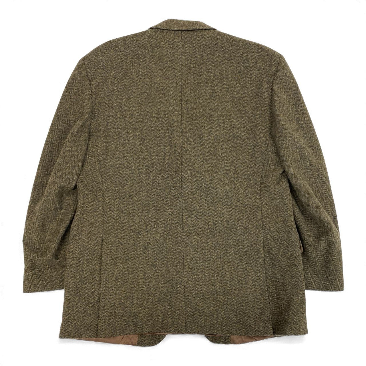 7L12 346 BROOKS BROTHERS ブルックスブラザーズ テーラードジャケット ツイードジャケット ブレザー 42 カーキ系 ヘリンボーン ウール メンズ 男性用u02t