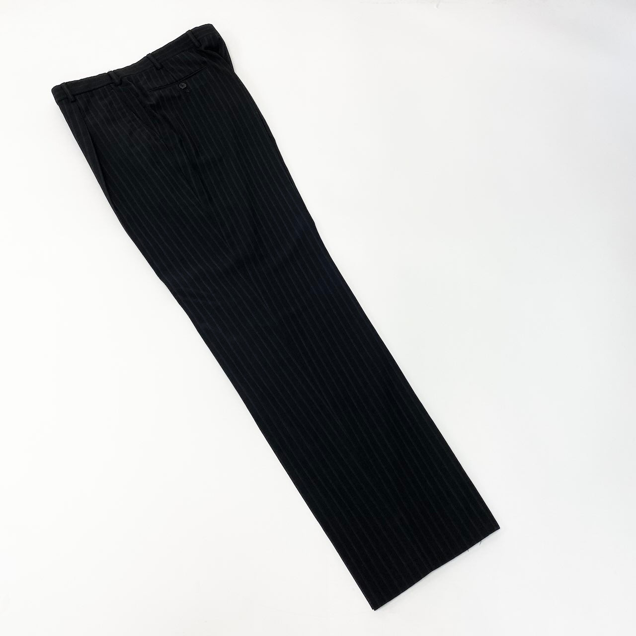 55c19 ARMANI COLLEZIONI アルマーニコレツィオーネ セットアップスーツ シングルスーツ背抜き 2B ストライプ柄 メンズ 紳士服 ビジネス フォーマル イタリア製 50 ブラック ウール100％u02t