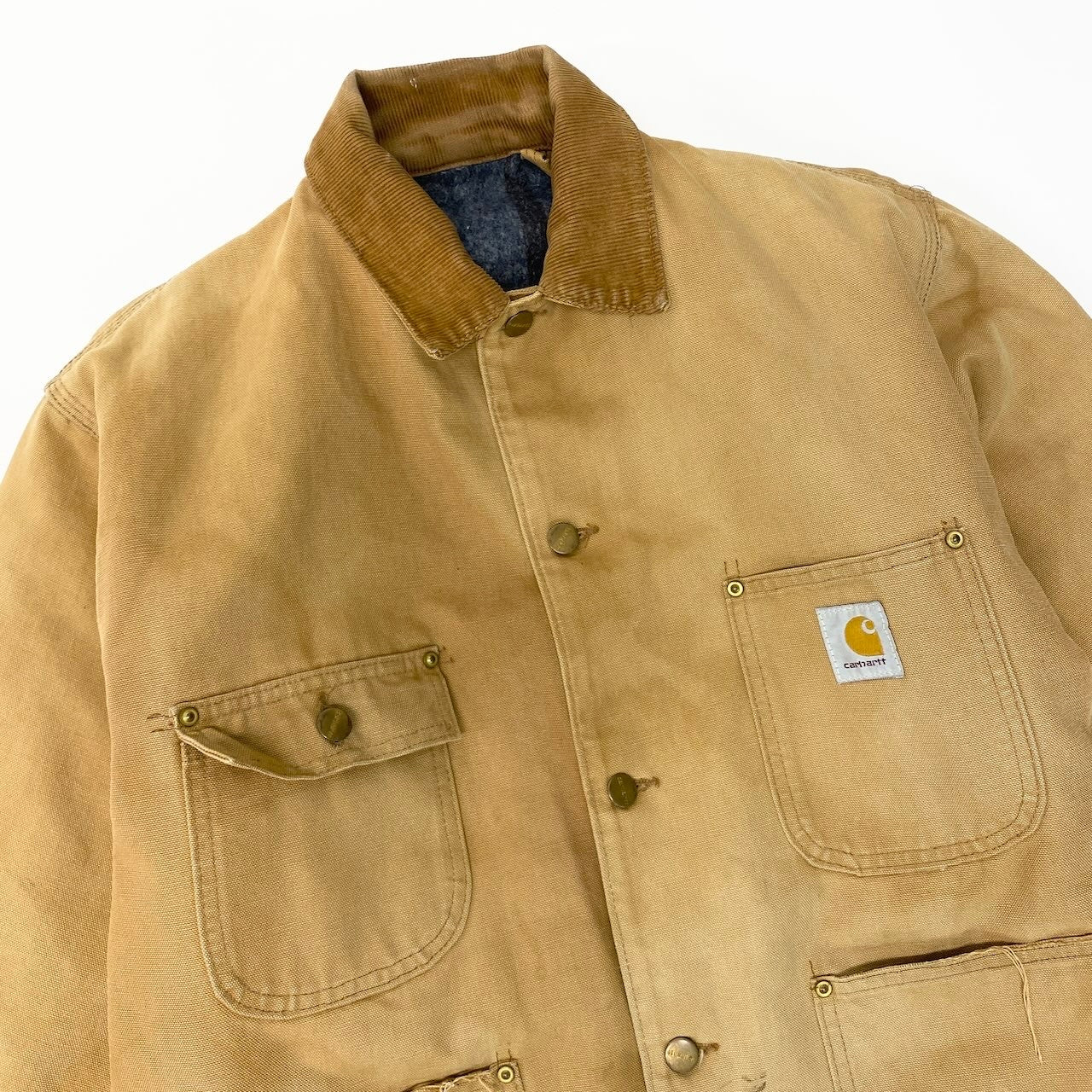 5d10 Carhartt カーハート ミシガンチョアコート ダックジャケット サイズL～XL相当 茶系 Vintage ヴィンテージt18r