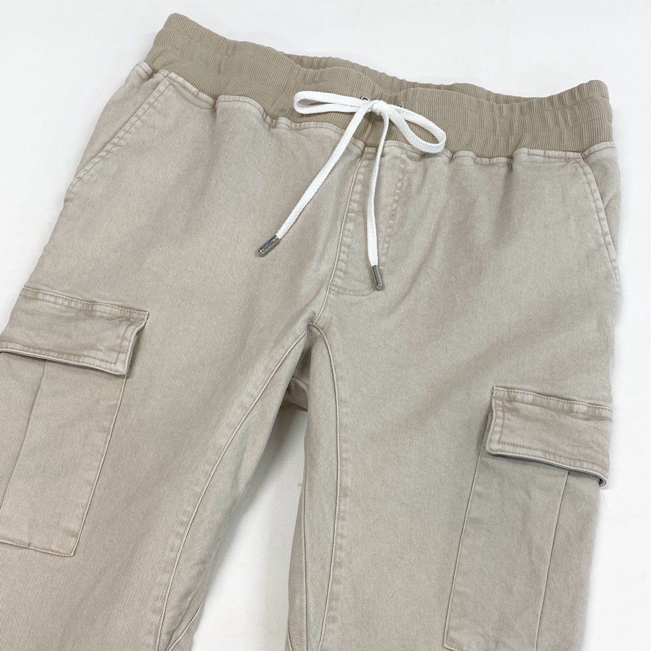 3l25 WP WESTPOINT ダブルピーウエストポイント カーゴリブイージイージーパンツ ストレッチパンツ 裾リブ ウエストゴム○ オールシーズン メンズ DWB4402 M ベージュk02i