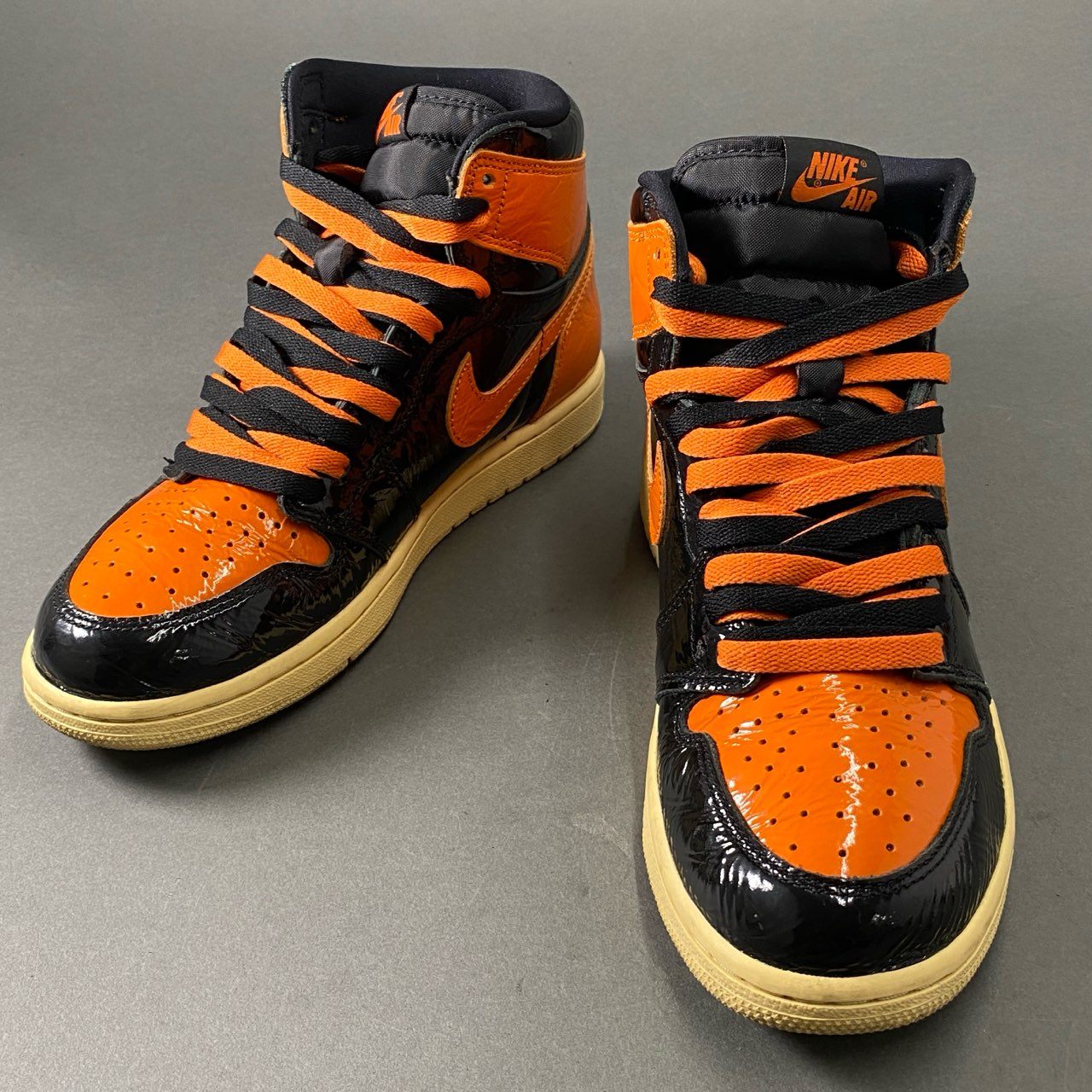 10e18 NIKE ナイキ AIR JORDAN 1 RETRO HIGH OG SHATTERED BACKBOARD 3.0 エアジョーダン レトロ ハイ ハイカットスニーカー 555088-028 27 オレンジ ブラック