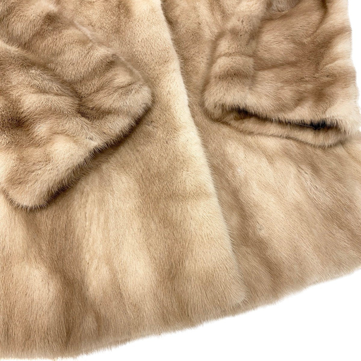 2h8 袖段 パステルミンク ファーコート サイズ11 茶系 本毛皮 Pastel Mink Fur Coatt18r